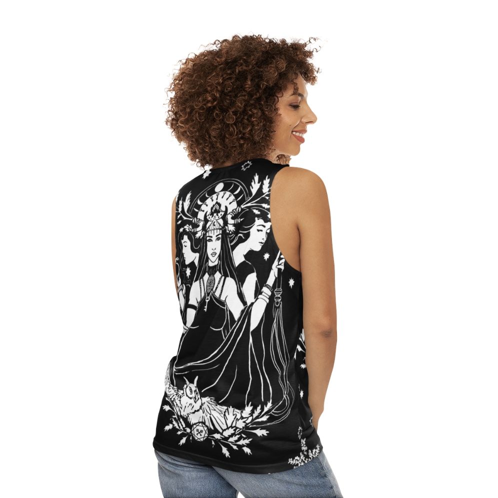 Hecate Triple Goddess Unisex Tank Top - women back