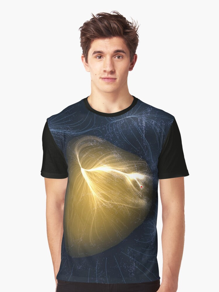 Laniakea Supercluster graphic t-shirt featuring the Laniakea supercluster, the largest known structure in the universe. - Men