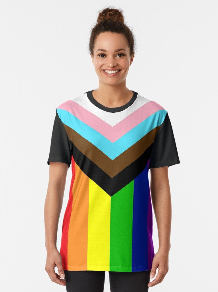 Progressive Rainbow Pride Flag Graphic T-Shirt - Women