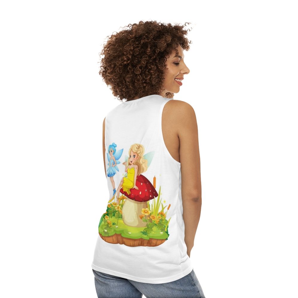 Unisex tank top with fantasy legendary animals design - women back