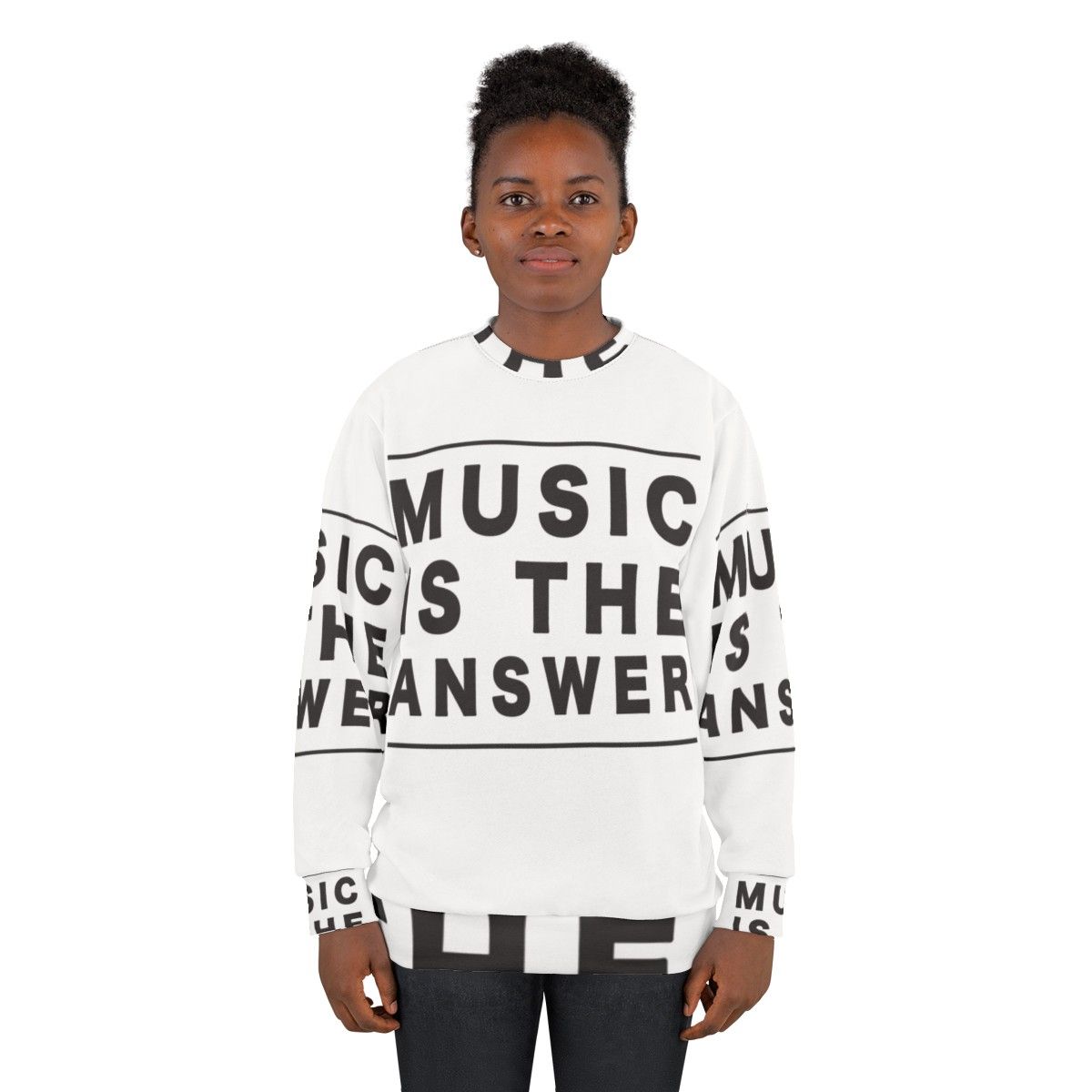 Music Is The Answer Motivational House Music Sweatshirt - women