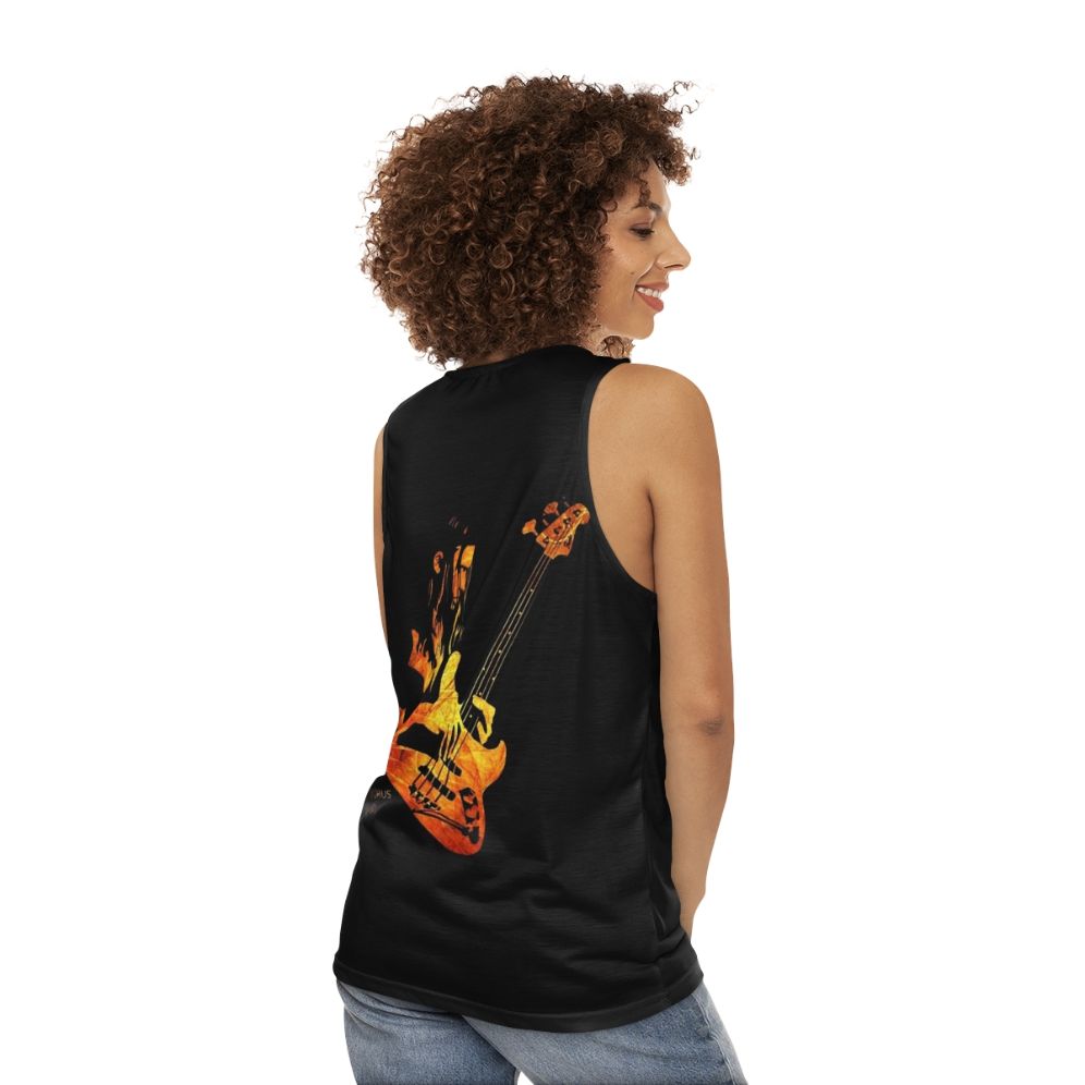 Jaco Pastorius Unisex Tank Top - Jazz Music Legend - women back