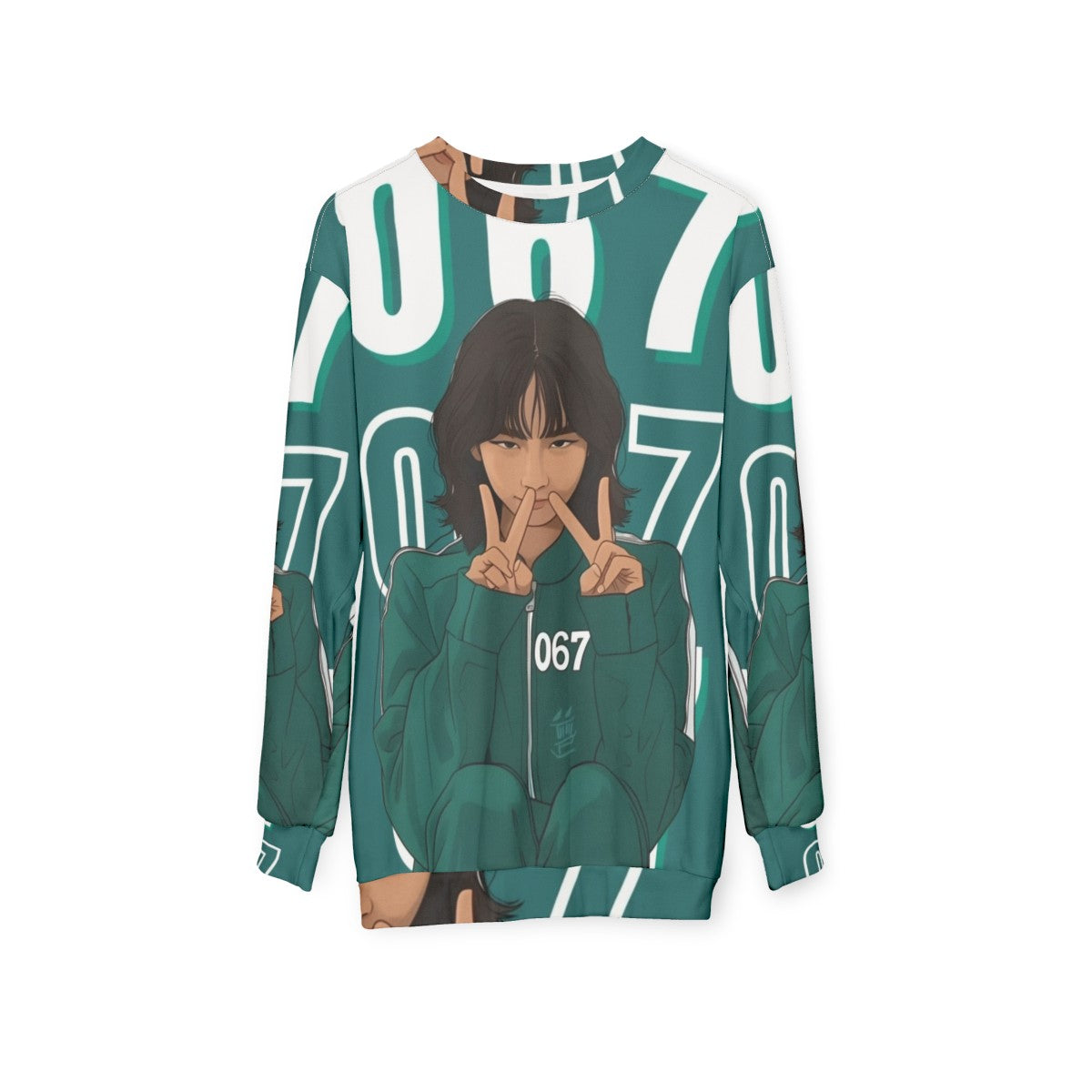 Kang Sae Byeok Squid Game Player 067 Netflix Sweatshirt - hanging