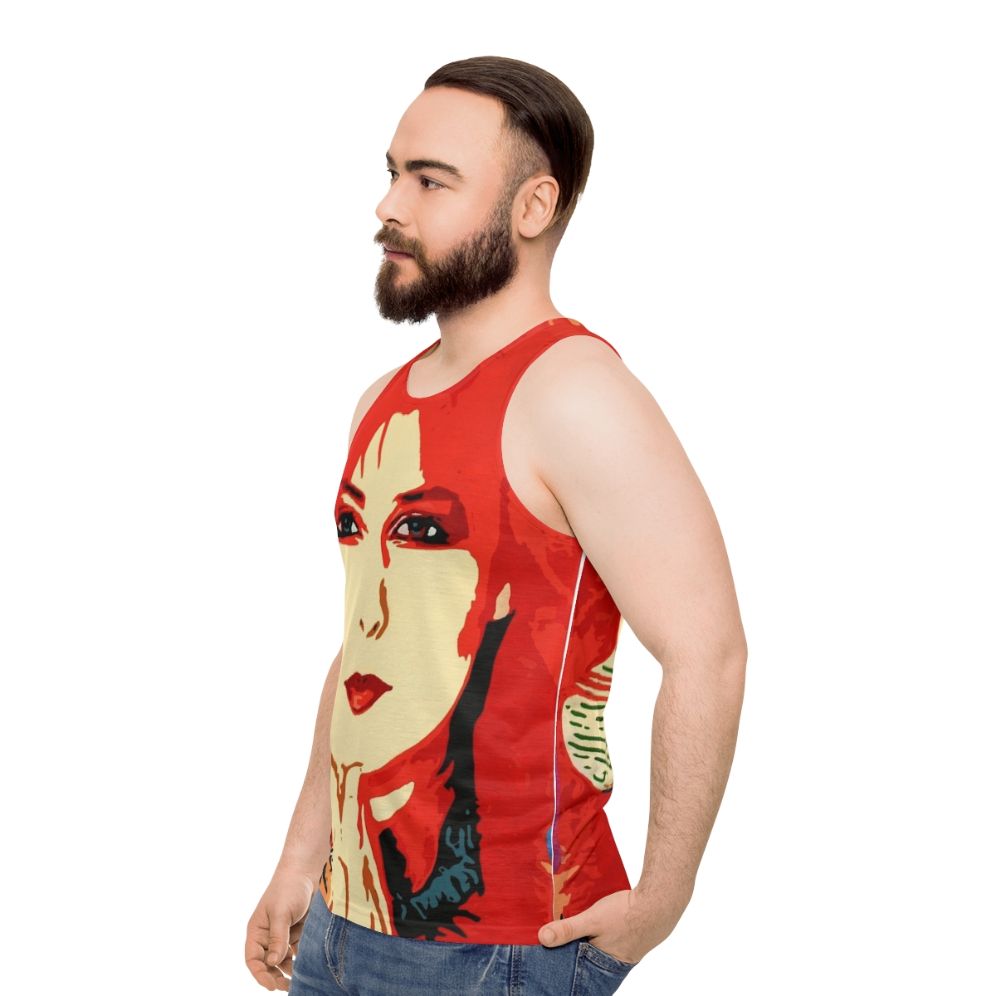 Toyah Unisex Tank Top with Vibrant Pop Art Design - men side