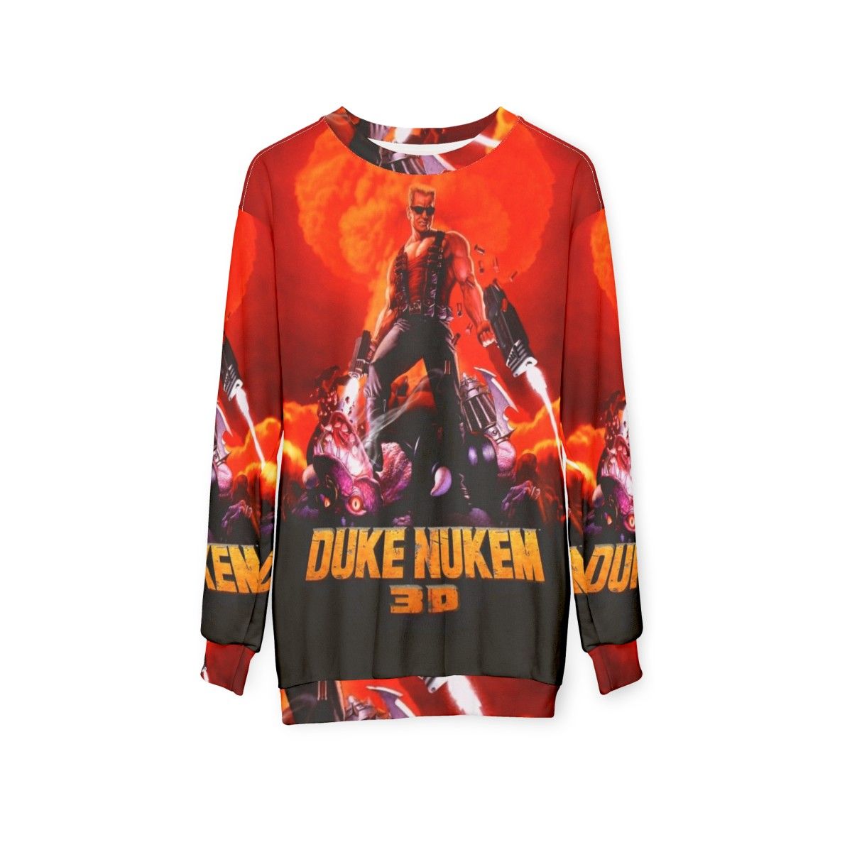 Duke Nukem 3D Retro Gaming Sweatshirt - hanging