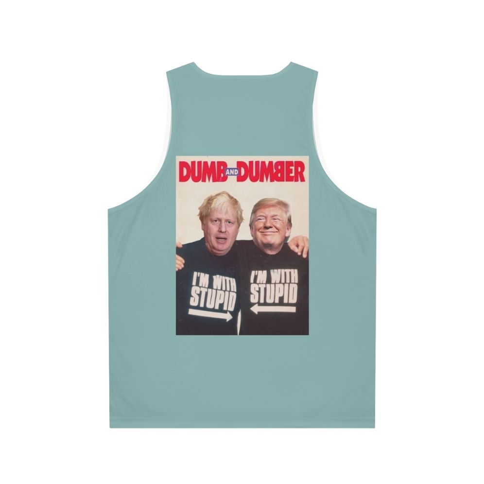 Anti-Trump and Anti-Boris Johnson Unisex Tank Top - Back