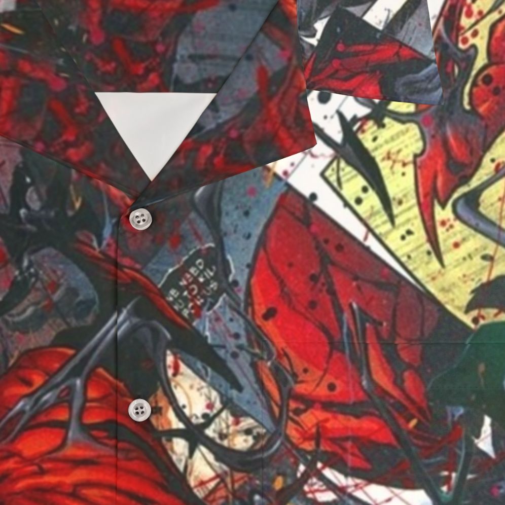 Carnage Comic Book Collage Hawaiian Shirt - Detail