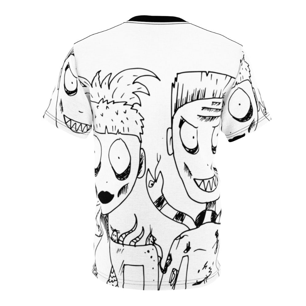 Die Antwoord-inspired AOP t-shirt with Yolandi and Ninja graphic - Back