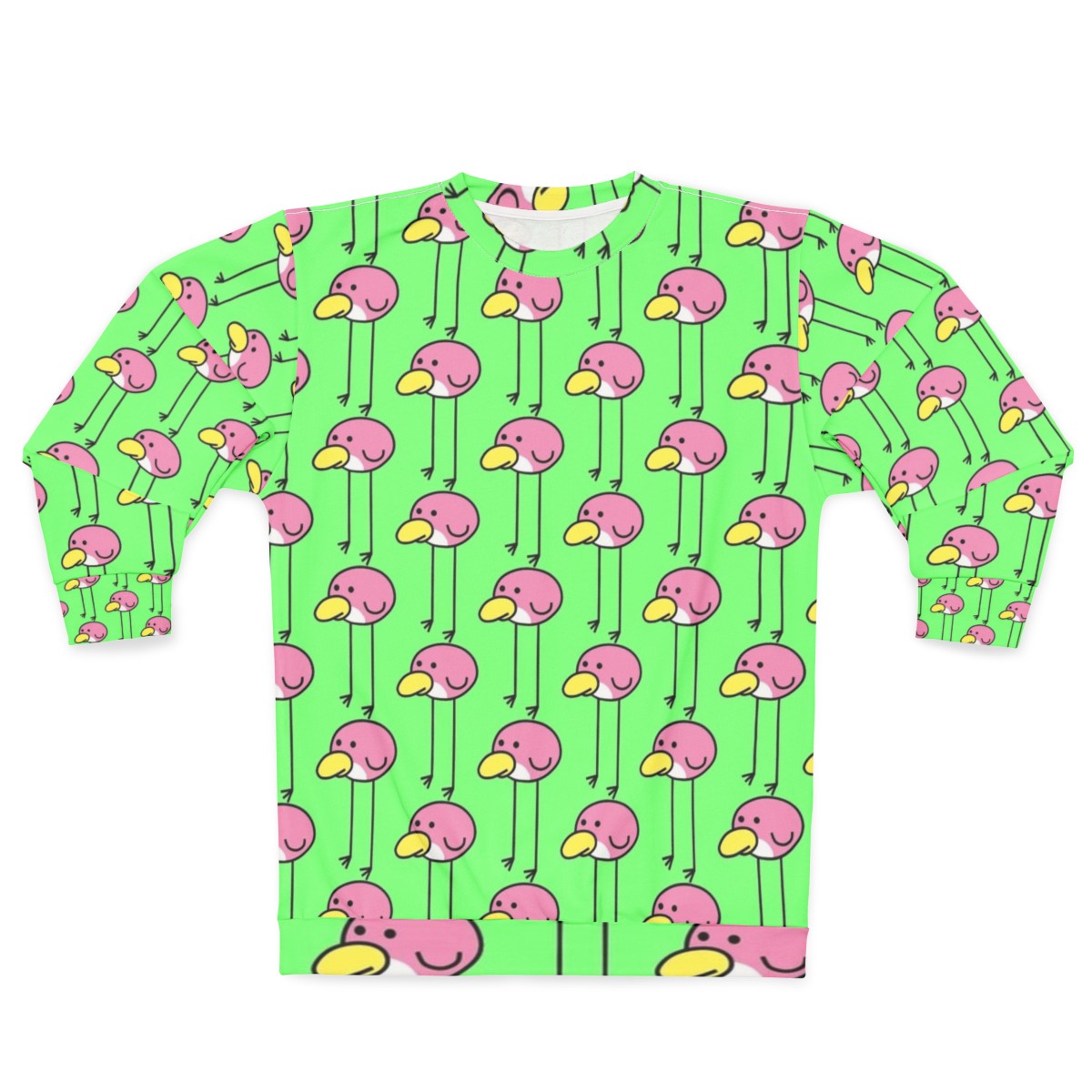 Flock Step Sweatshirt - Huebird-Inspired Pastel Pink Crewneck