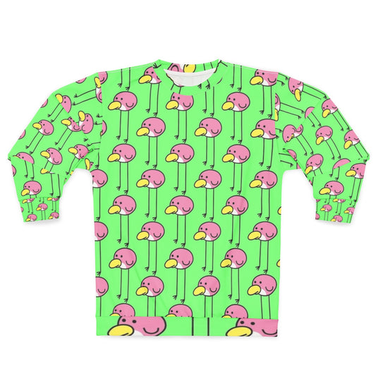 Flock Step Sweatshirt - Huebird-Inspired Pastel Pink Crewneck