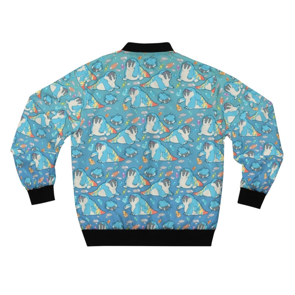 Monster Hunter Capcom Bomber Jacket with Dodogama Party Pattern - Back