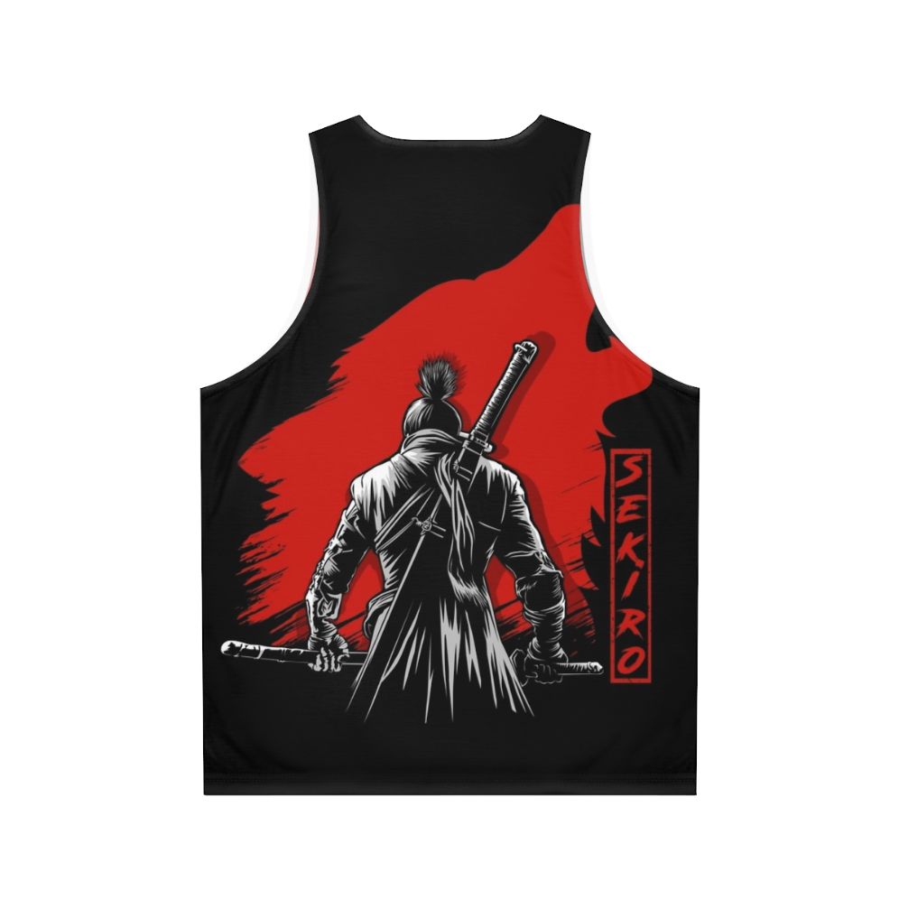 One armed wolf sekiro inspired unisex tank top - Back