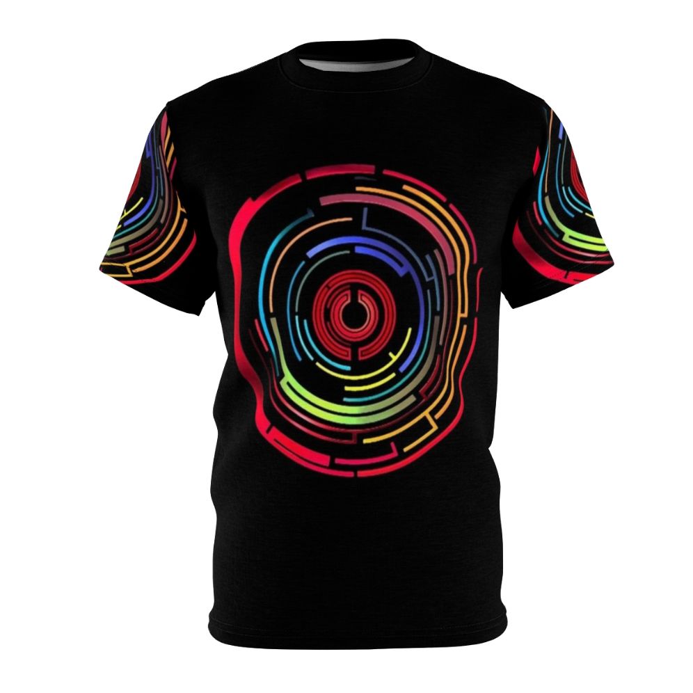 Maze design abstract graphic t-shirt for music fans