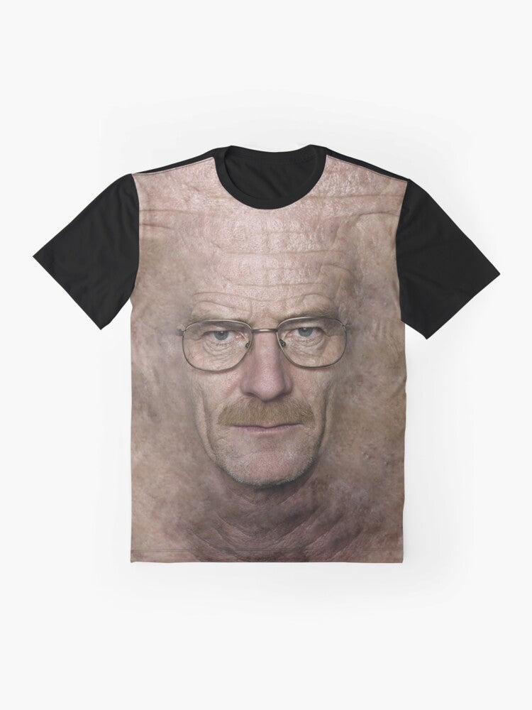 Breaking Bad inspired t-shirt featuring Walter White with the text "Put Your D Away Waltuh" - Flat lay