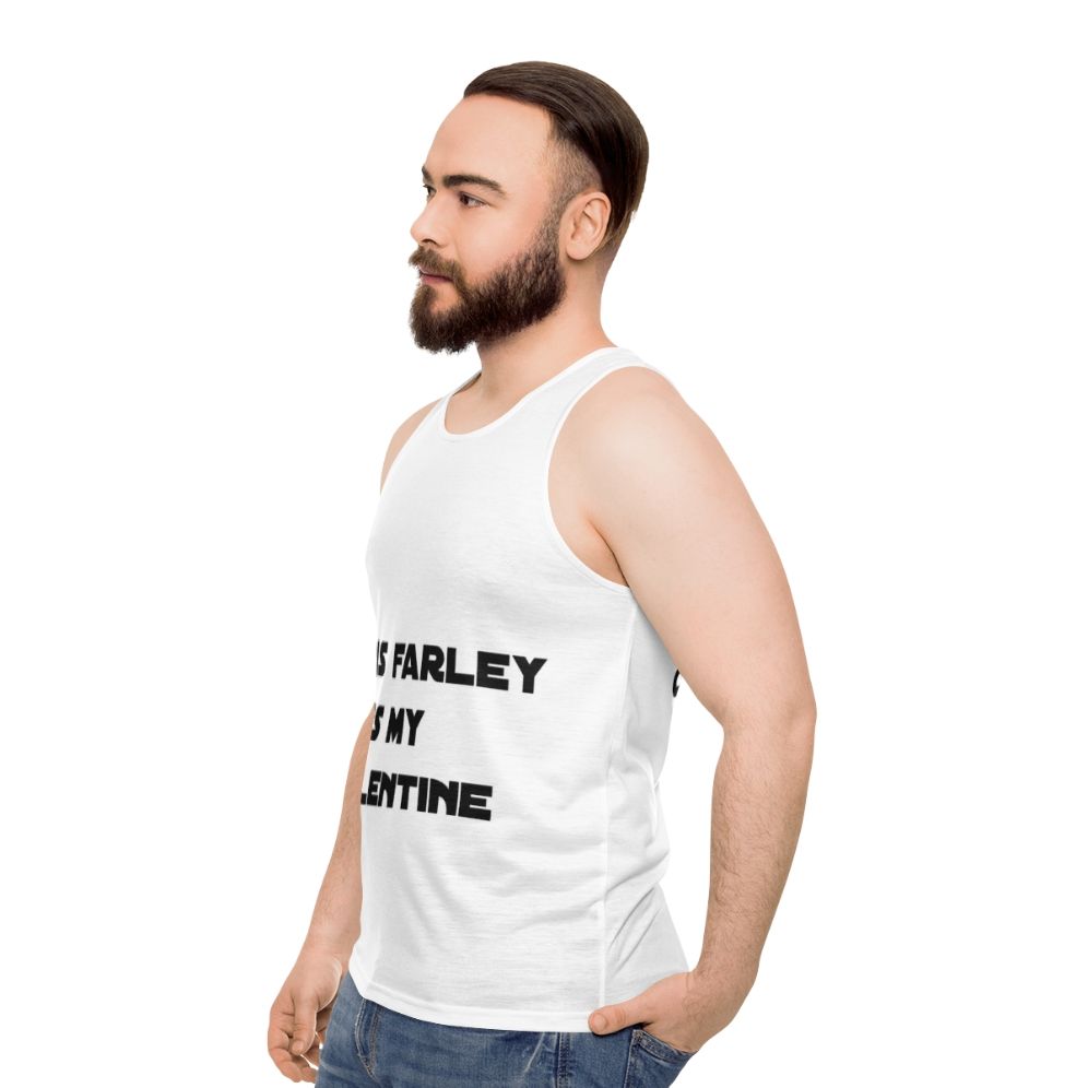 Unisex Chris Farley "Is My Valentine" Tank Top - men side