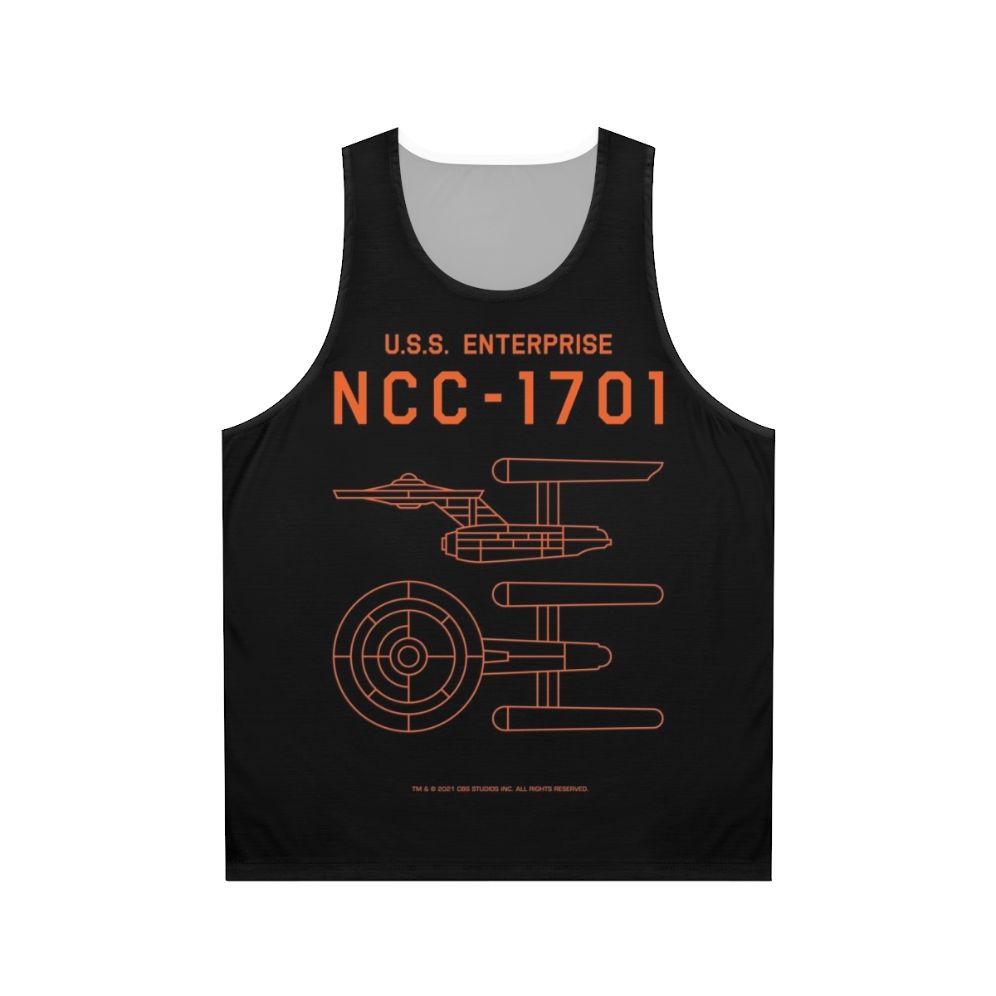 Star Trek USS Enterprise NCC-1701 Schematic Unisex Tank Top