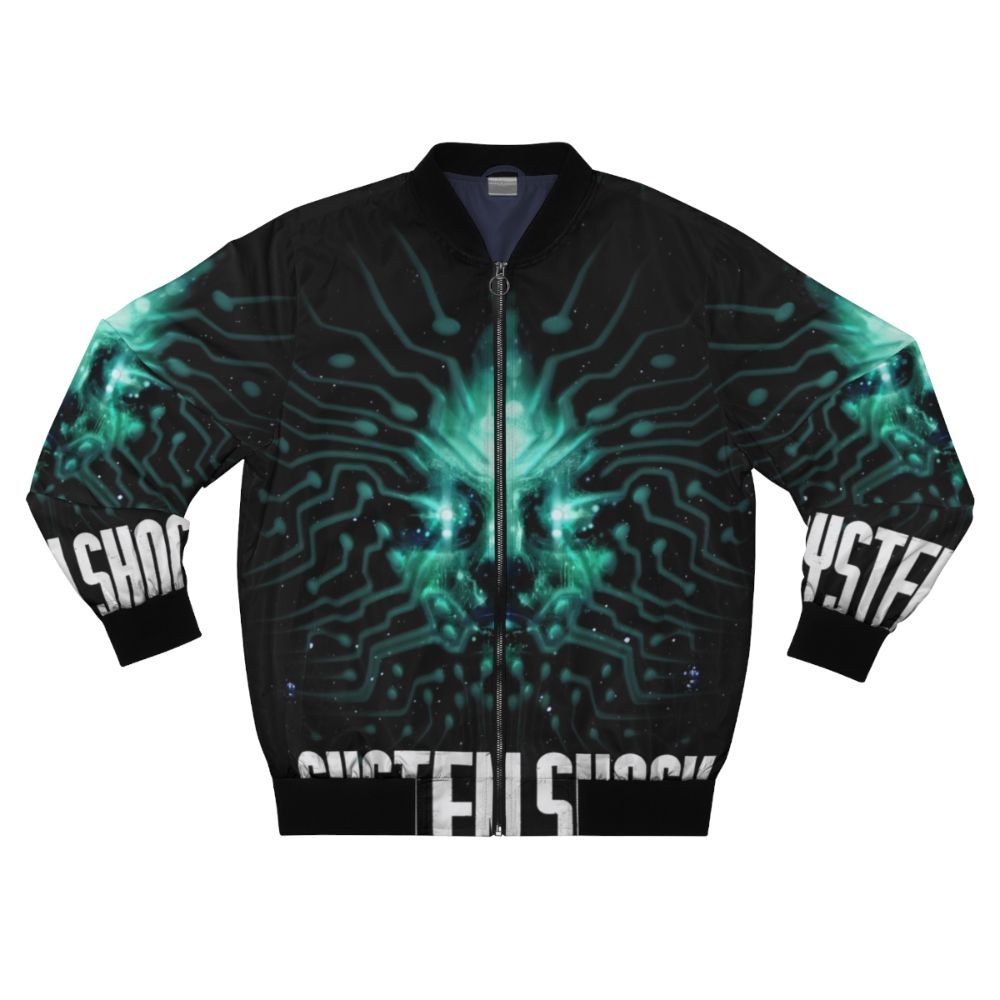 System Shock Bomber Jacket with Iconic Video Game Logo