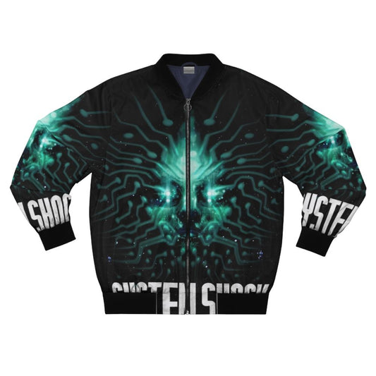 System Shock Bomber Jacket with Iconic Video Game Logo