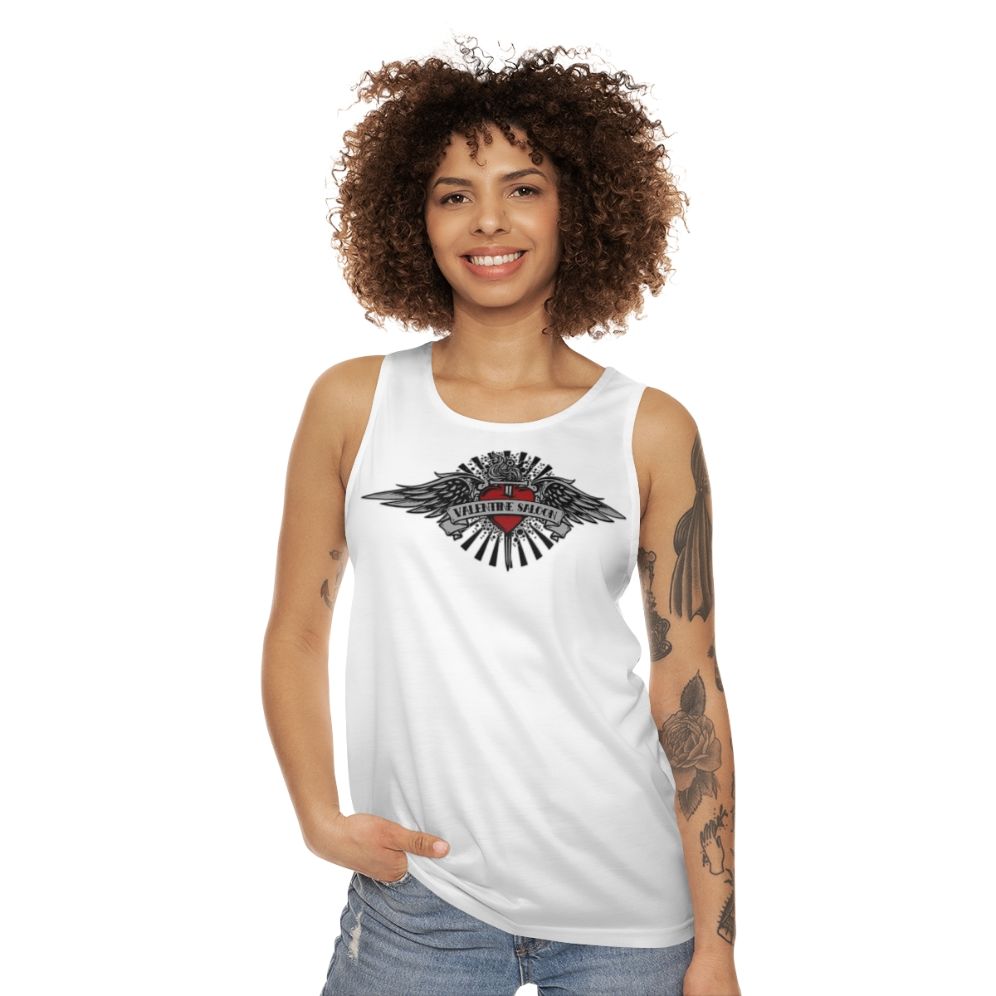 Unisex Valentine's Day Music Themed Tank Top - women