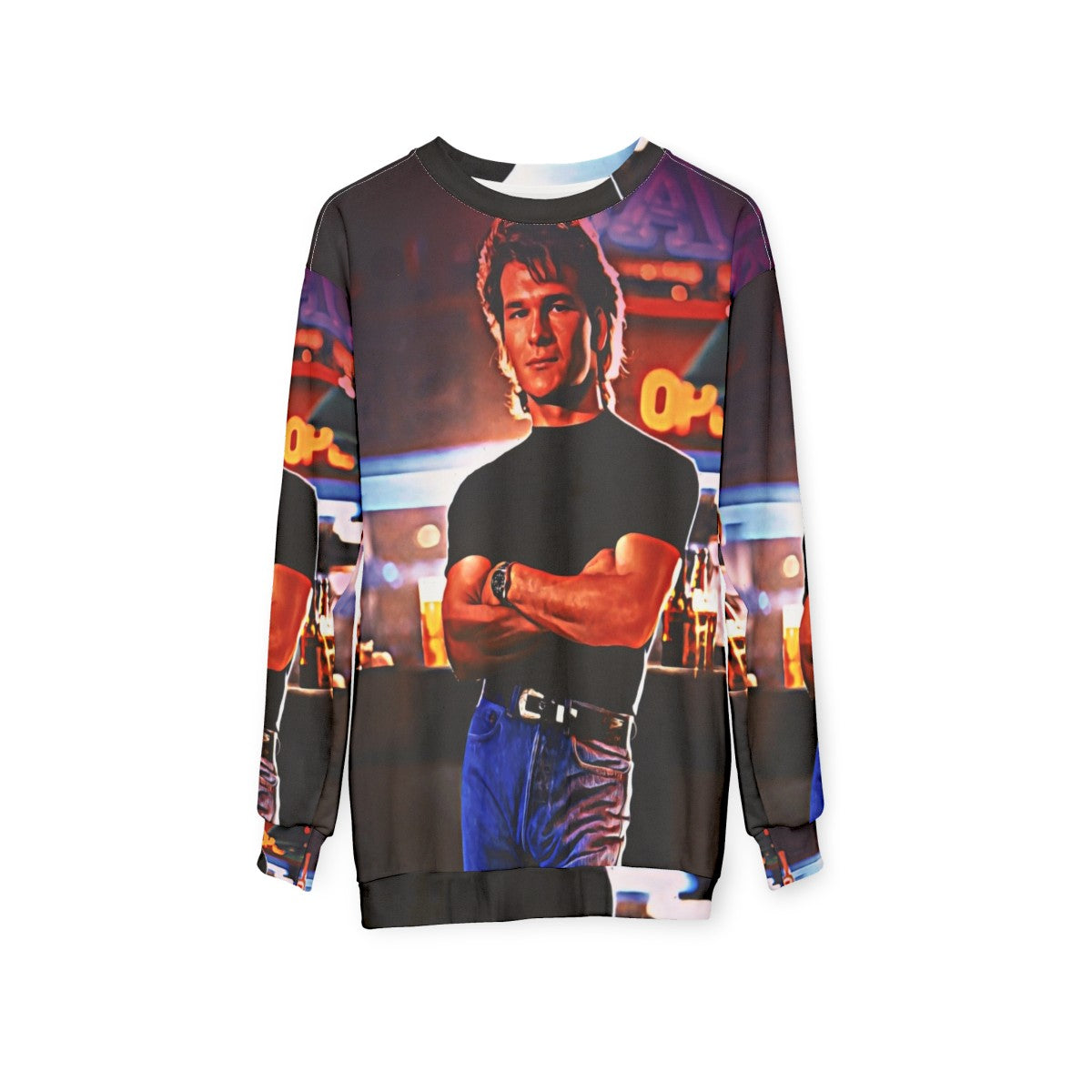 Patrick Swayze Roadhouse Sweatshirt - hanging