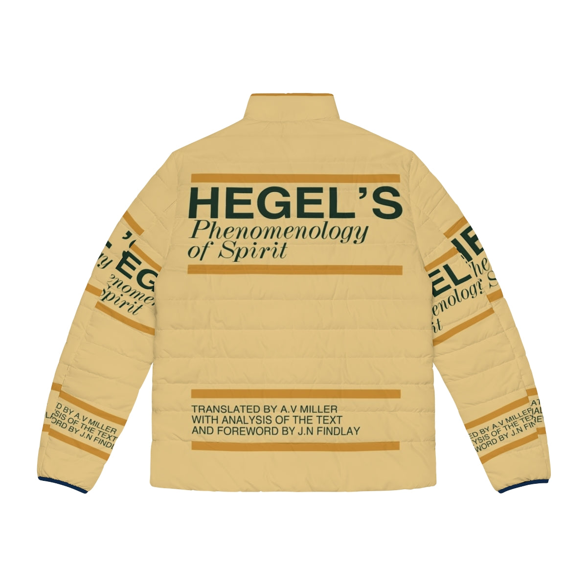 Hegel's Phenomenology of Spirit Puffer Jacket - Back