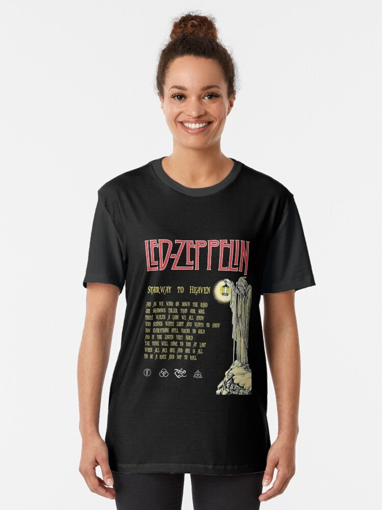 "Stairway To Heaven" song lyrics and album graphic t-shirt - Women