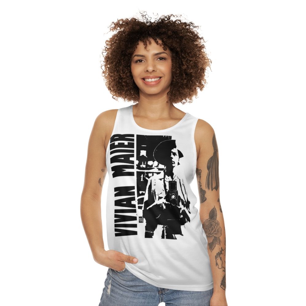 Vivian Maier inspired unisex tank top - women