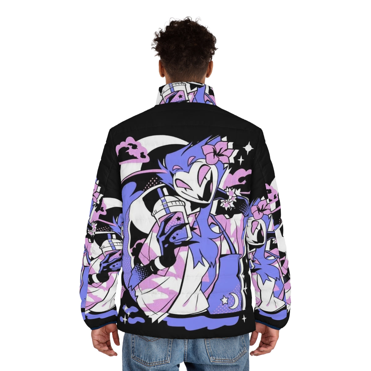 Helluva Boss Stolas Puffer Jacket - Anime Inspired Outerwear - men back