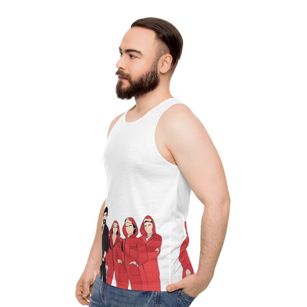 Money Heist Professor and Cast Unisex Tank Top - men side