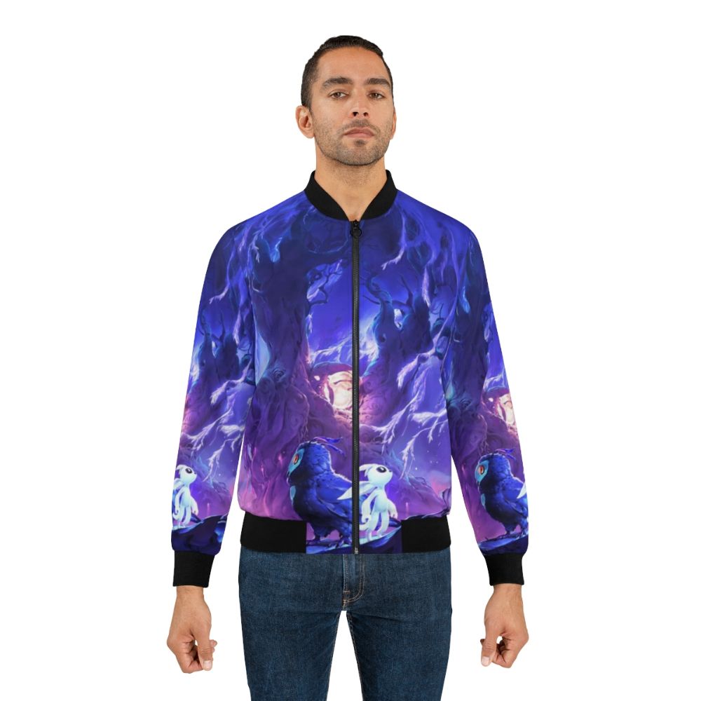 Ori and the Will of the Wisps Bomber Jacket featuring a light burst design inspired by the video game - Lifestyle