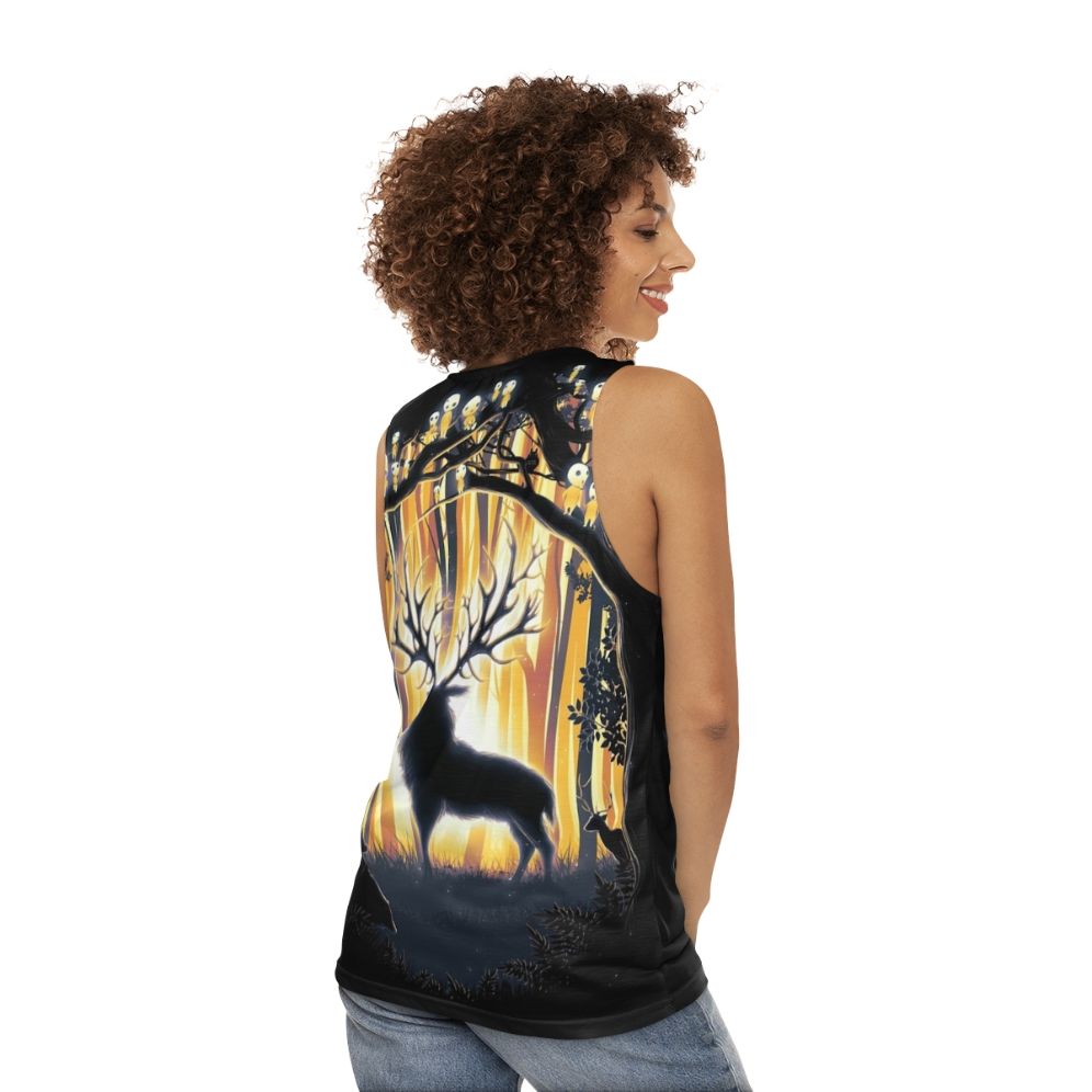 Deer God Master of the Forest Unisex Tank Top - women back