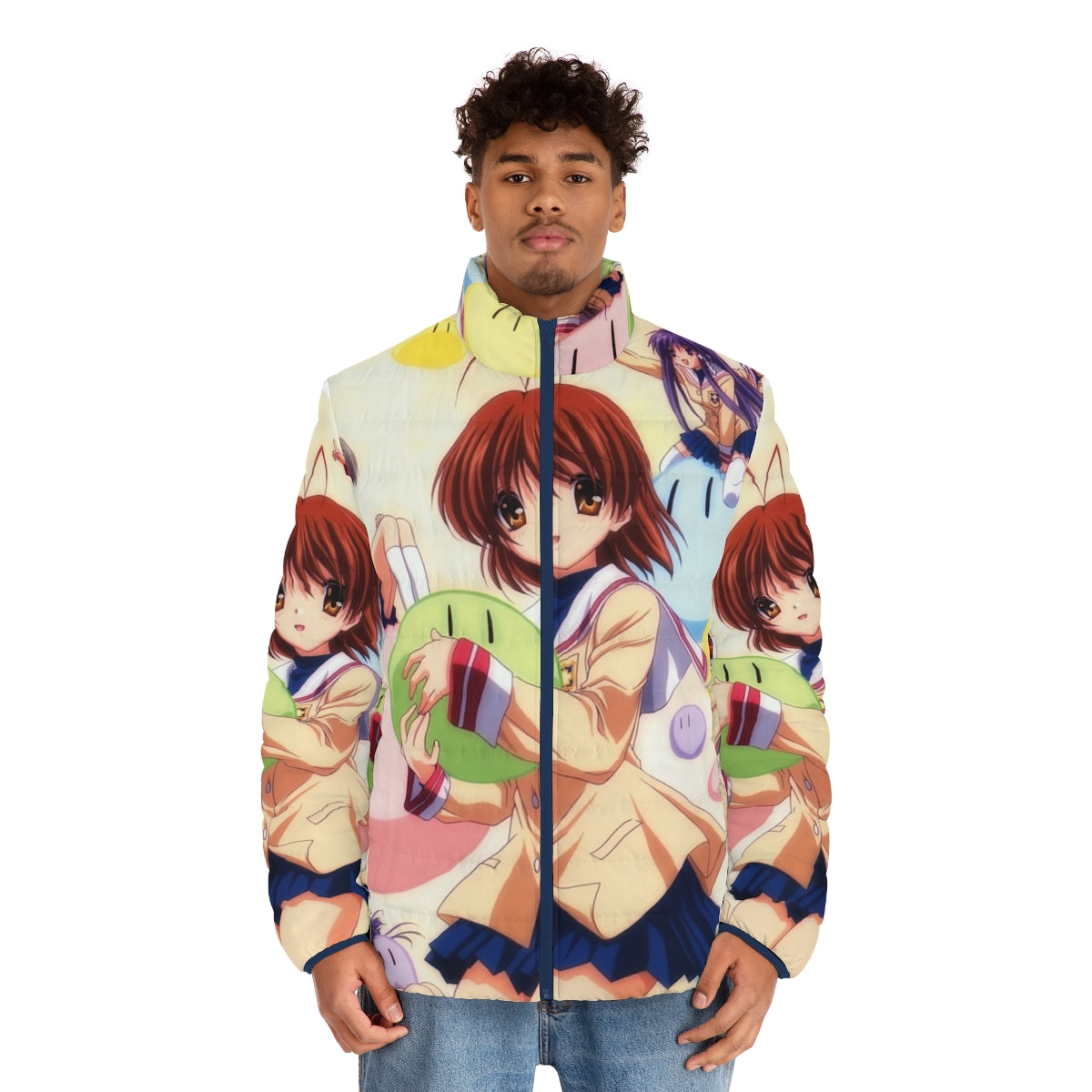 Clannad Anime Nagisa Furukawa Puffer Jacket - men front