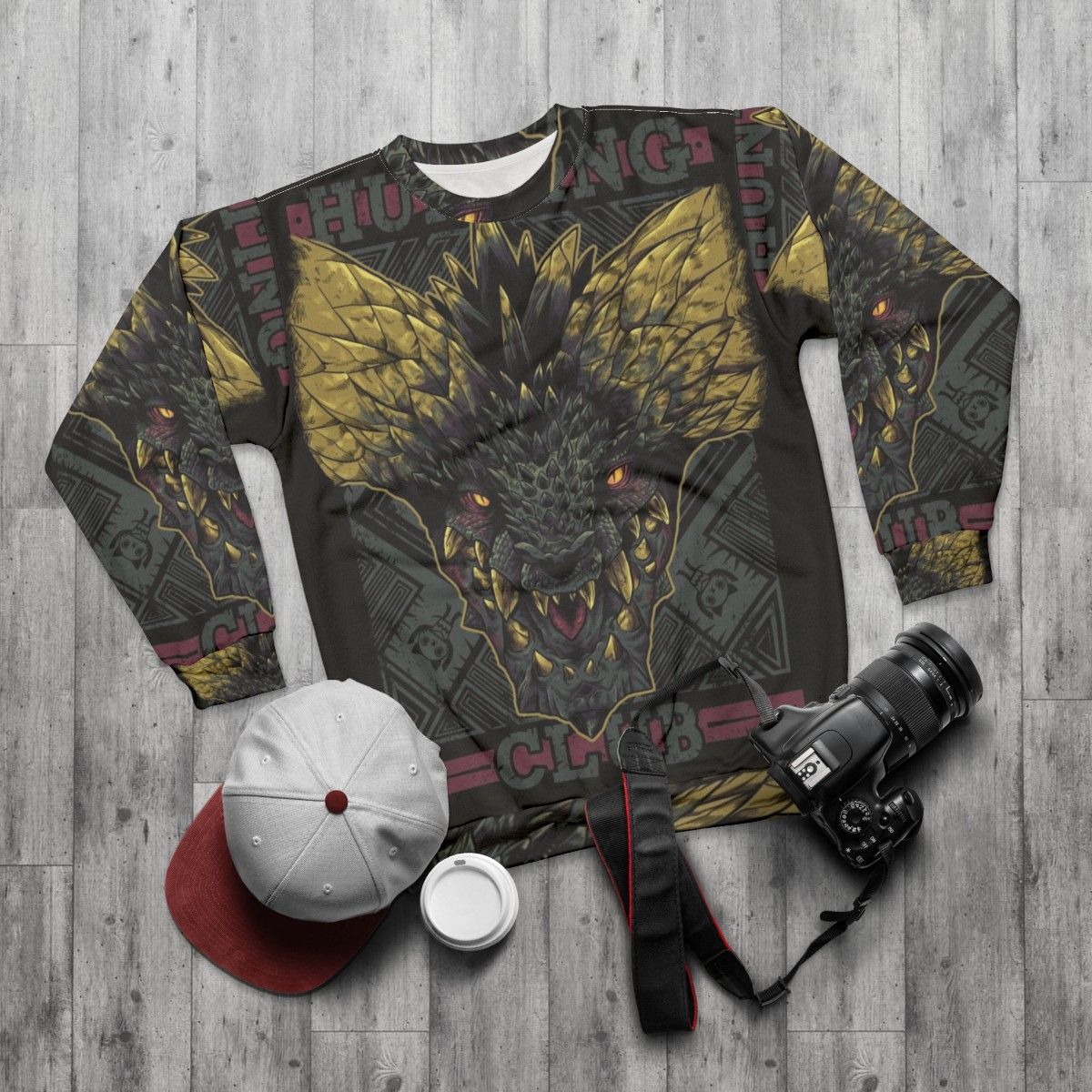 Nergigante Monster Hunter World Sweatshirt - flat lay