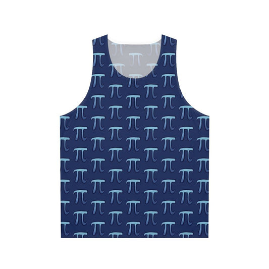 Pi Symbol Unisex Blue Tank Top