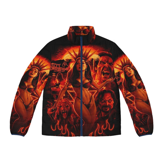 Santanico Pandemonium puffer jacket from the 90s horror movie 'From Dusk Till Dawn'