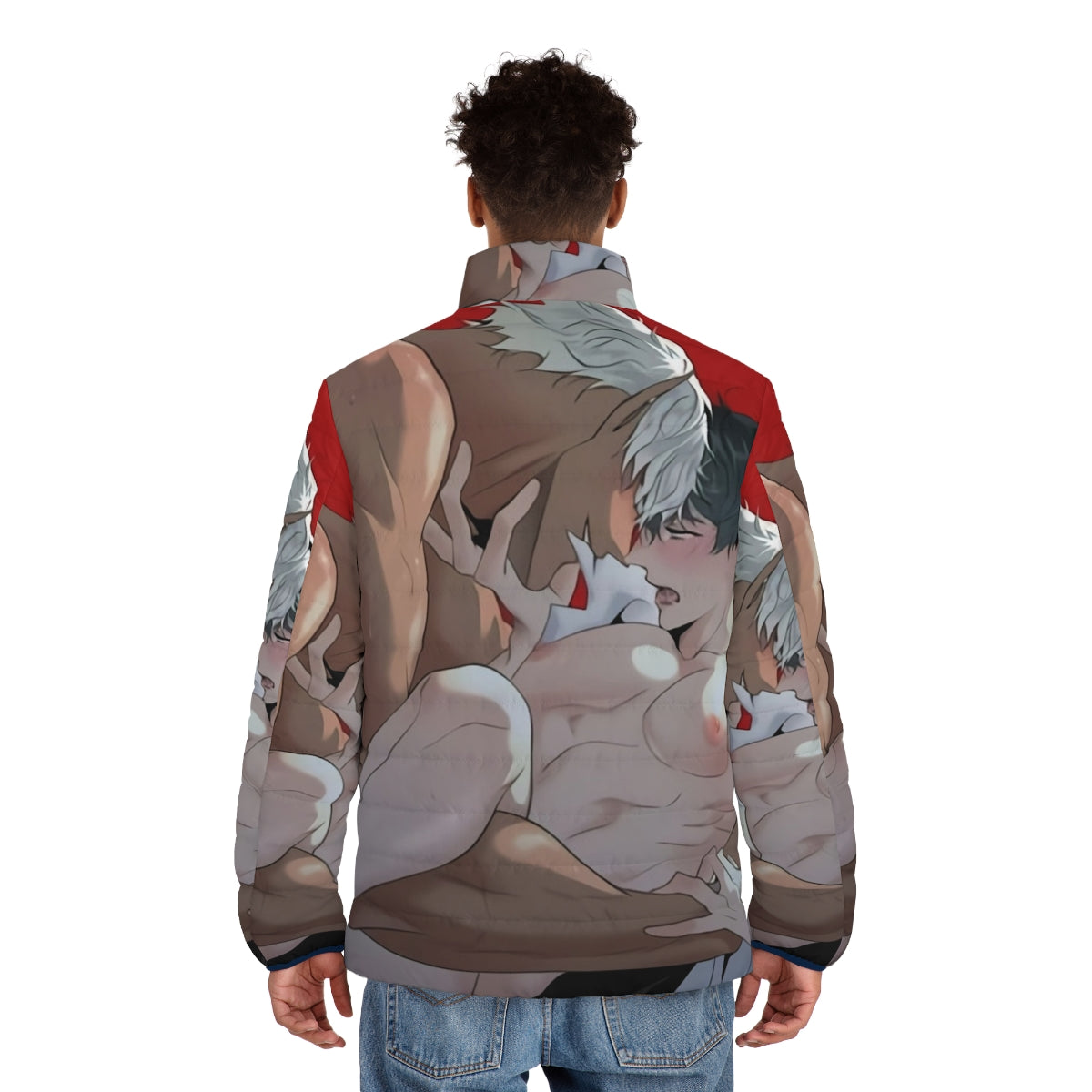 Cain and Gyeong BL Puffer Jacket - Cute Couple in Romantic Fantasy Art - men back