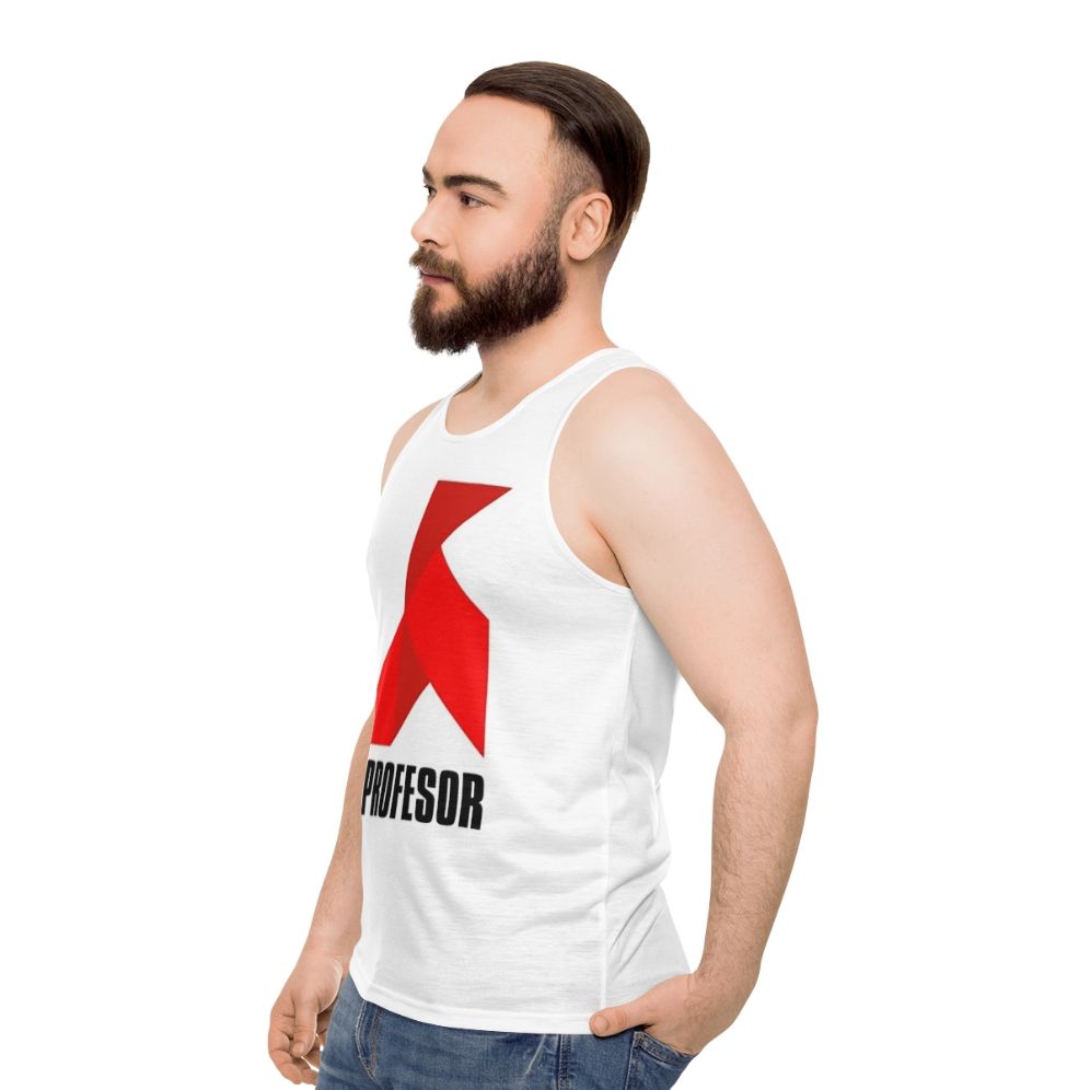 The Professor Money Heist Unisex Tank Top - men side