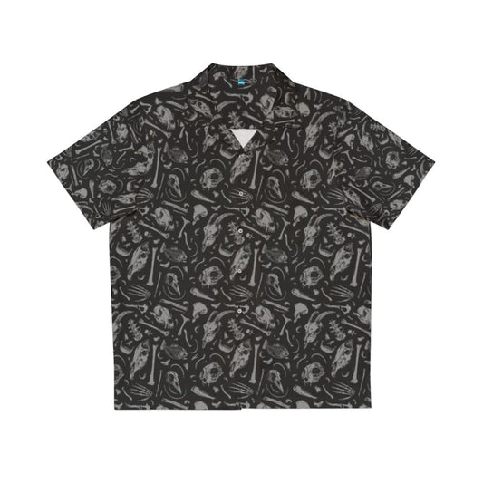 Bones Hawaiian Shirt with Skulls and Dark Pattern