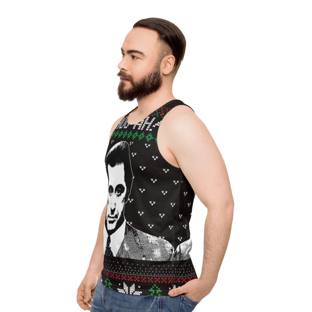 Unisex Ugly Christmas Sweater Tank Top - men side