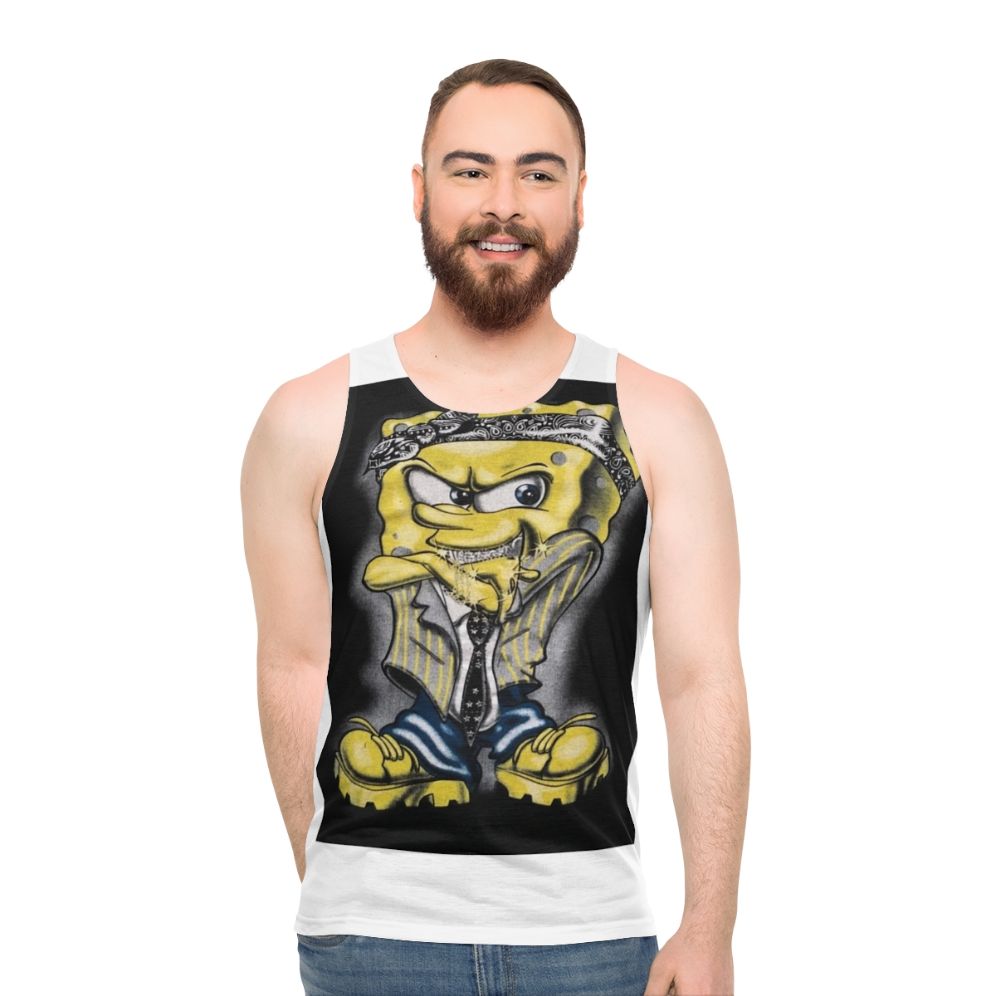 Gangster Spongebob Unisex Tank Top - men