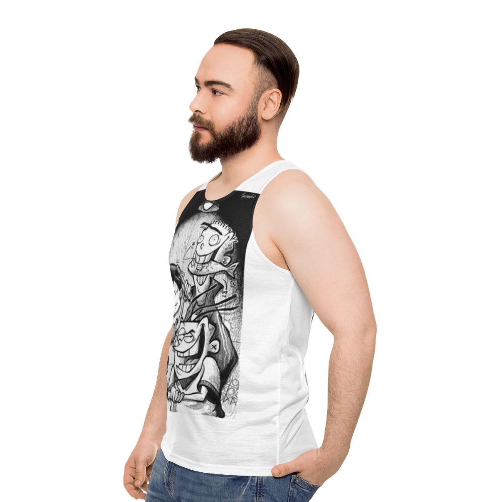 Ed Edd and Eddy Cartoon Network Anime Unisex Tank Top - men side