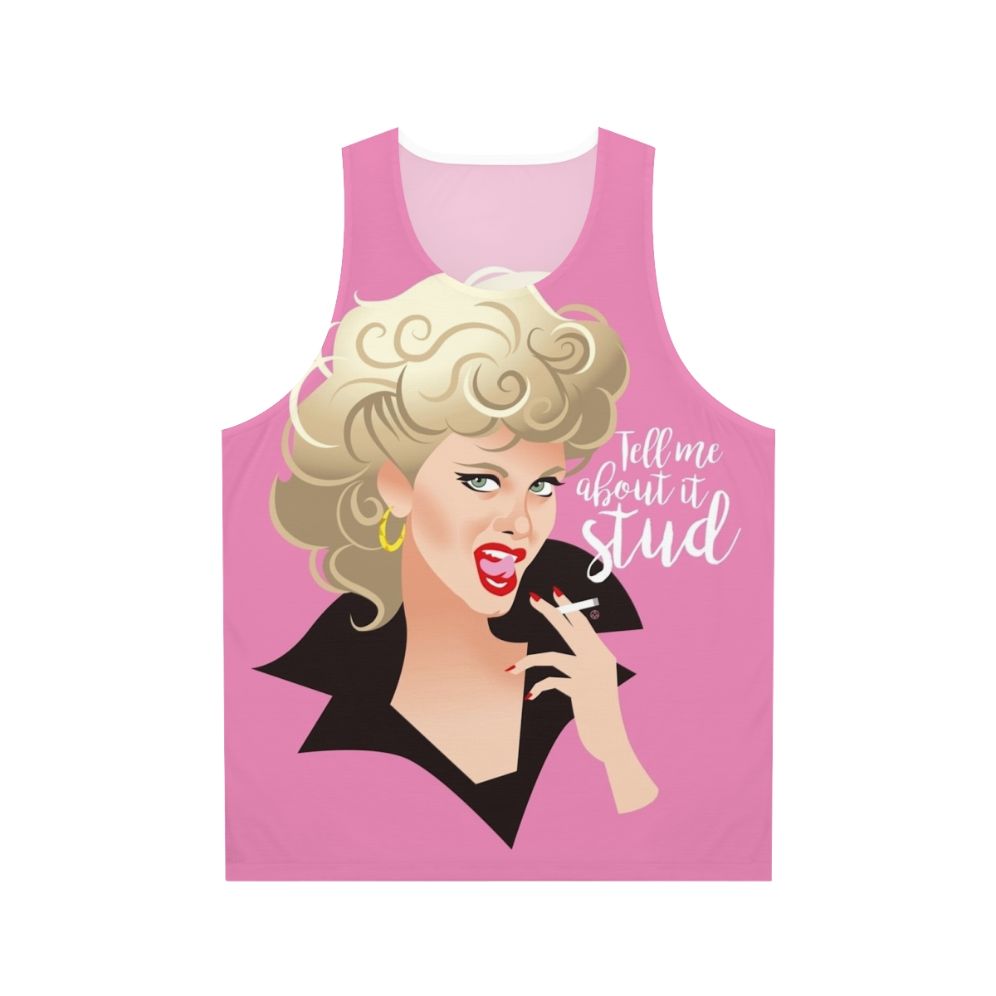 Unisex tank top with Grease movie-inspired graphic design