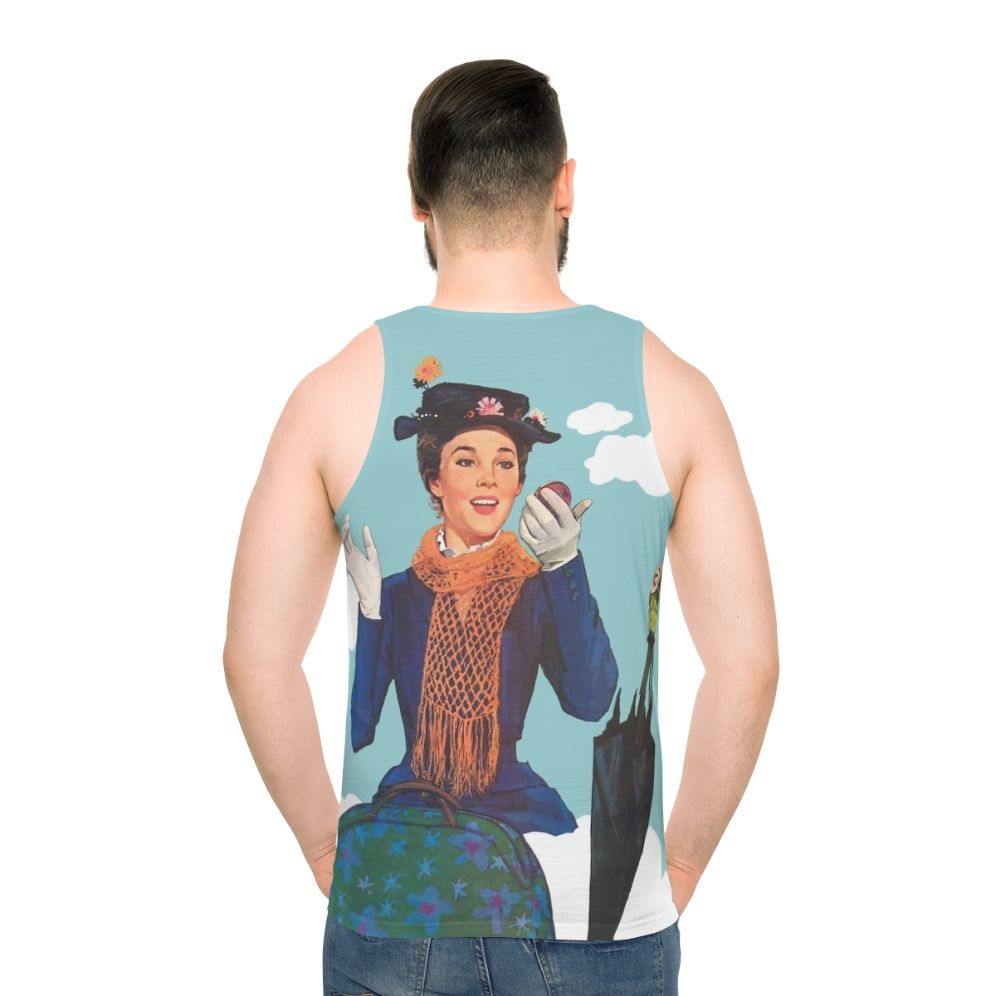 Vintage Mary Poppins Retro Unisex Tank Top - men back