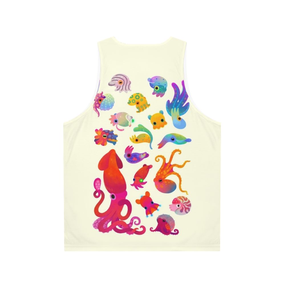 Pastel cephalopod unisex tank top - Back