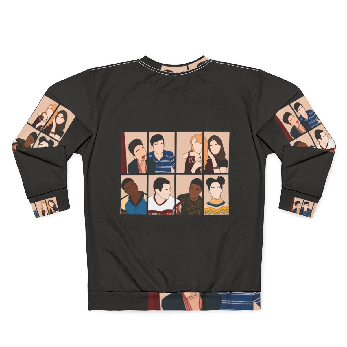 Sex Education Cast Sweatshirt featuring Maeve Wiley and Otis Milburn - Back