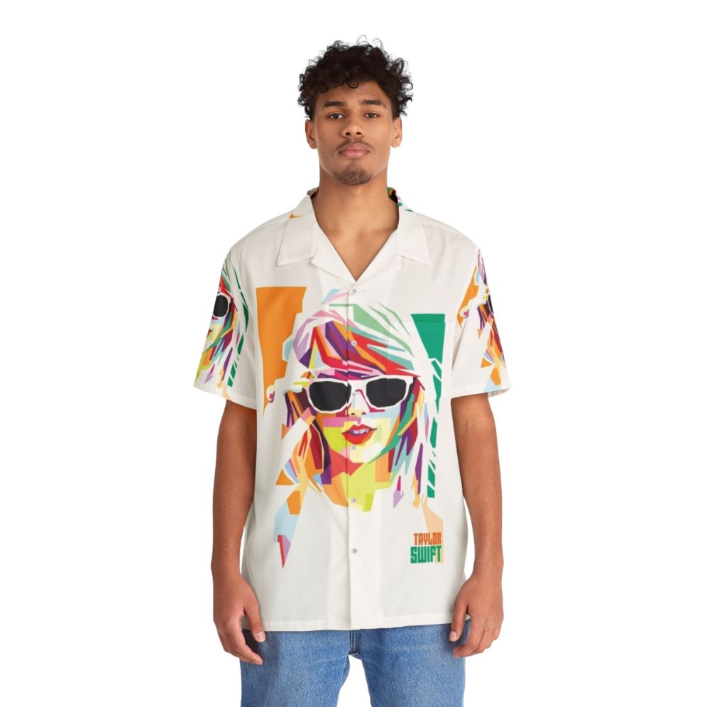 Taylor Wpap Hawaiian Shirt with Tropical Print - People Front