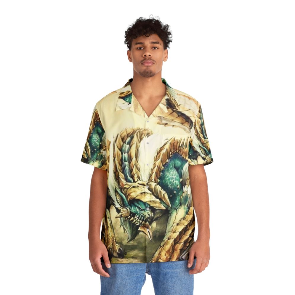 Monster Hunter Zinogre Roaring Thunder Hawaiian Shirt - People Front