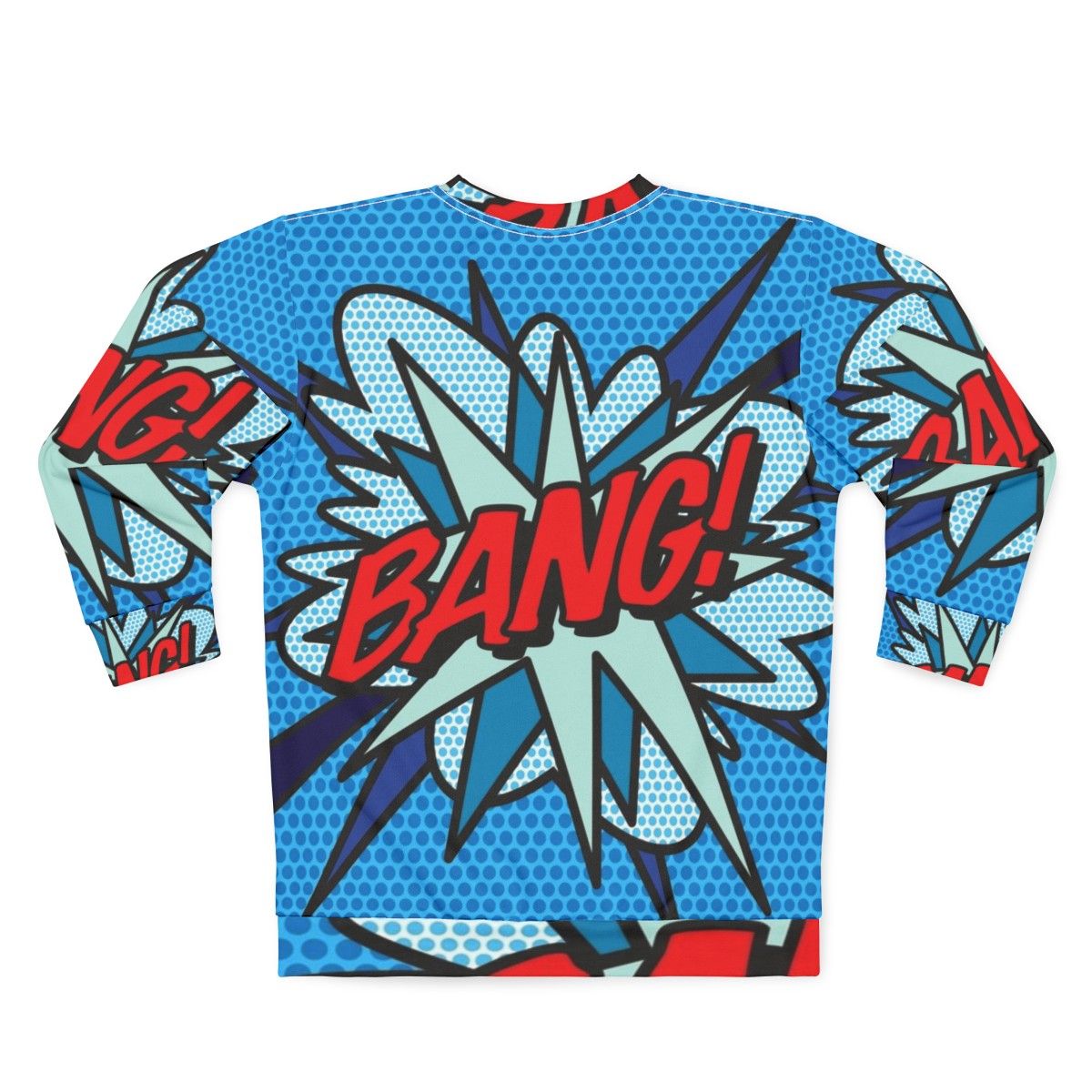 Bang comic book pop art graphic modern sweatshirt - Back