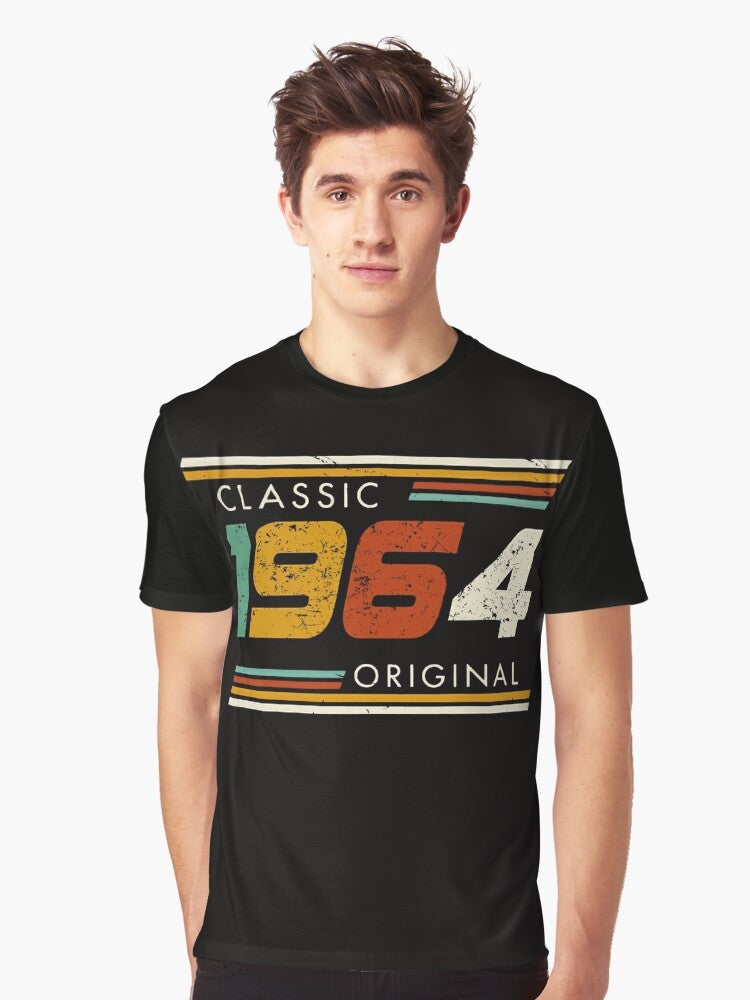 58th birthday t-shirt with classic 1964 original graphic design - Men