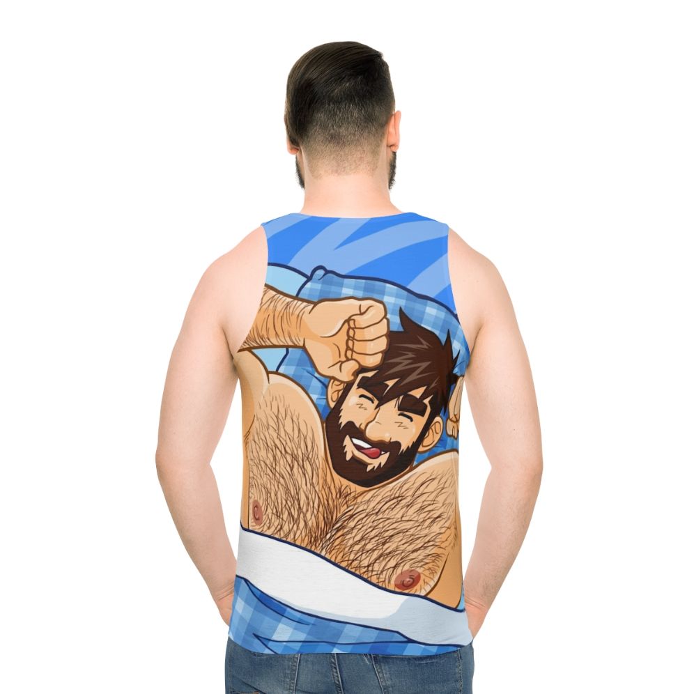 Adam Likes Bedtime Unisex Tank Top for Gay Bears - men back